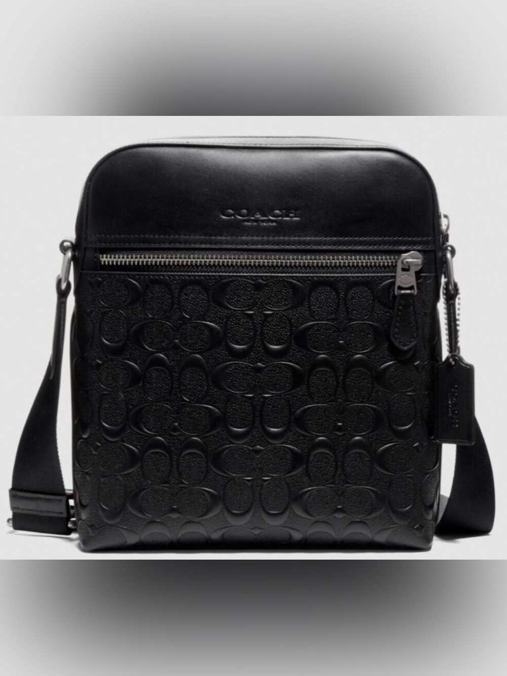 Coach 4009 Houston Flight Bag In Signature Leather Black B138